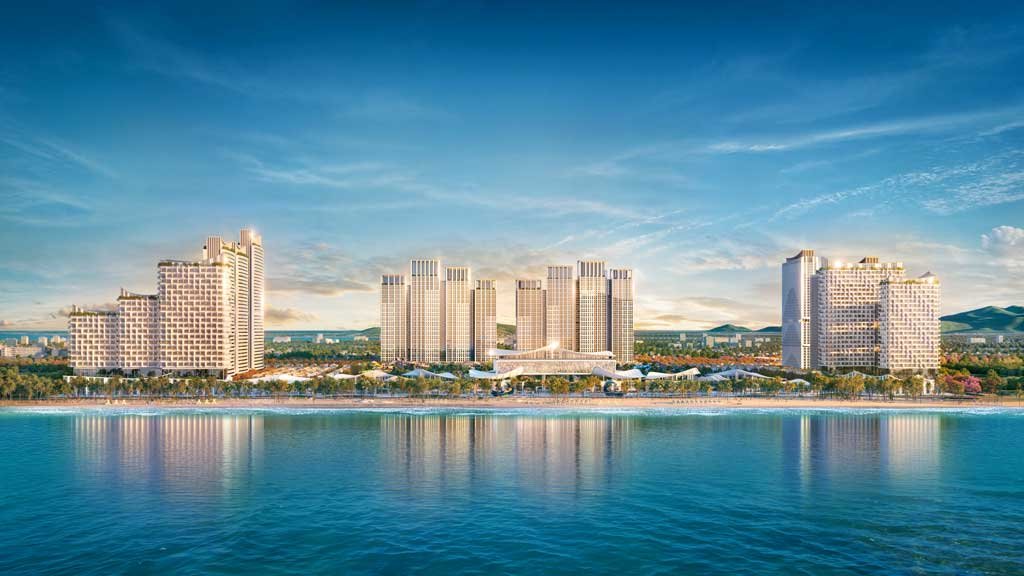 Hình ảnh phối cảnh các toà căn hộ Condotel Blanca City nằm 2 bên dự án